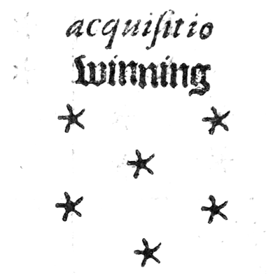 ACQUISITIO, riquadro della tavola di Christopher Cattan, 1591