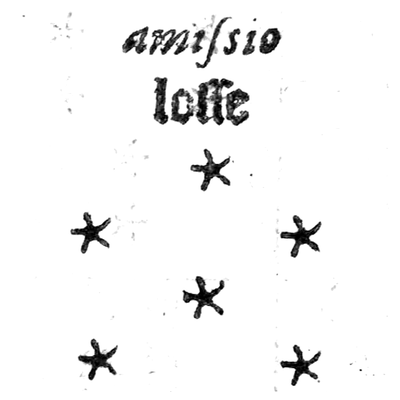 AMISSIO, riquadro della tavola di Christopher Cattan, 1591