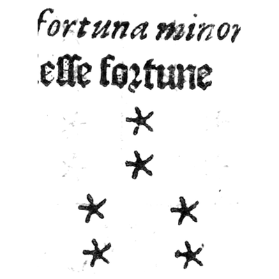 FORTUNA MINOR, riquadro della tavola di Christopher Cattan, 1591