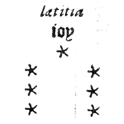LAETITIA, riquadro della tavola di Christopher Cattan, 1591