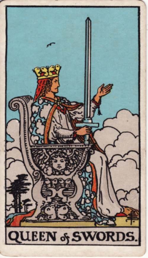 Regina di Spade, tavola di Pamela Colman Smith