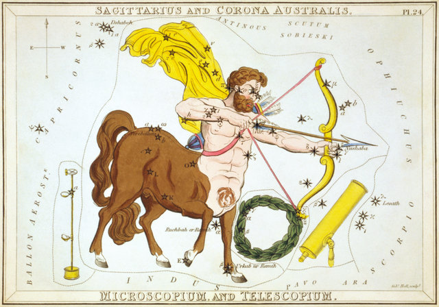 Sagittario, tavola incisa da Sidney Hall